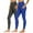 Blue, variant on Qulqfy Blue Fall Leggings for Women Compression Yoga Workout Plus Size Pockets High Waisted 2 Pack Leggings Women's Pants L