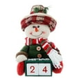 thumbnail image 2 of ESULOMP Christmas Decorations Savings! Christmas Calendar Elderly Snowman Figurine Wooden Creatives Home Decoration Holiday Desktop Decoration, 2 of 6