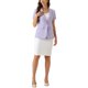 thumbnail image 2 of SACO CHIC para Mujeres INSPIRE con Solapa Notch, Mangas Cortas, Un Botón, Chaquetas de Traje para Trabajar XL Púrpura, 2 of 6
