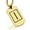 Gold, variant on Stainless Steel Elder Futhark Isa Rune Dog Tag Pendant Necklace