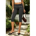 thumbnail image 2 of Yifymode Women Fold Over High Waist Capri Leggings Stretch Soft Breathable Fitted Yoga Workout Cropped Pants Casual Daily Lounge Gym Trousers, 2 of 6