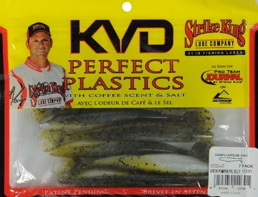 Strike King Swim'n Caffeine Shad 4" Green Pumpkin Pearl Belly Soft Bait Lure