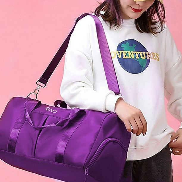 Maleta Gym De Mano Deportiva Bolsa De Viaje Gimnasio Fitness Morado Gaon Mochila Para Gym