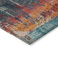 thumbnail image 3 of Addison Rugs Chantille Indoor/Outdoor Transitional Abstract Teal Machine Washable Rectangle Rug, 5' x 7'6", 3 of 8