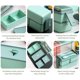 thumbnail image 2 of Contenedores de almuerzo de doble capa Bento Box de 1400ML con utensilios para exteriores (verde) Ehuebsd Libre de BPA, 2 of 8