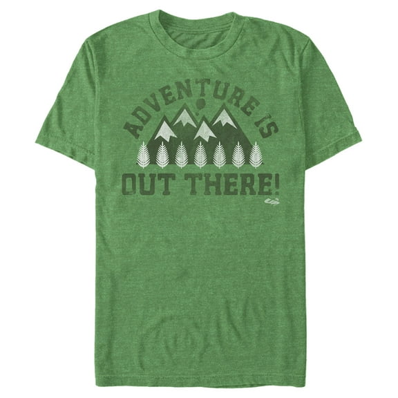 Men's Up Adventure Is Out There in the Mountains Graphic Tee Kelly Heather Large