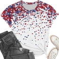 thumbnail image 6 of Qingpeng 4th of July Patriotic T Shirts for Women Summer Star Print Shirts Women's Independence Day Short Sleeve Casual Tee Tops, 6 of 6