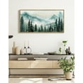 thumbnail image 5 of SHENIFY Fog Pine Green Tree Forest Canvas Wall Art 20x40in Natural Framed Nordic Nature Modern Artwork Prints Decor, 5 of 5
