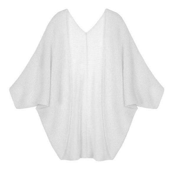 Yokua Women Knitted Open Front Cardigans Batwing Sleeve Casual Loose Sweater Shrug