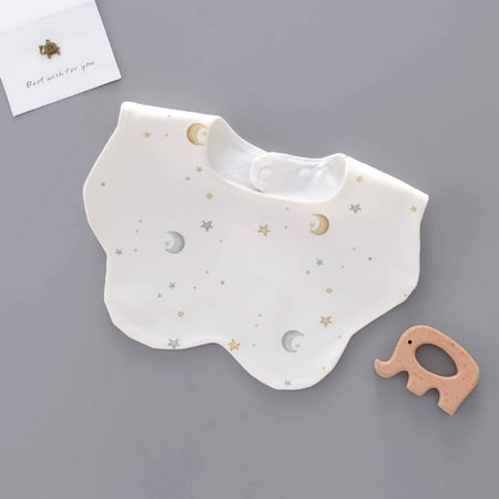 

Shldybc Newborn Baby Bibs for Teething and Drooling Baby Three-Layer Thickened Rose Bib Cartoon Print Waterproof and Dirt-Proof Bib Baby Saliva Towel on Clearance