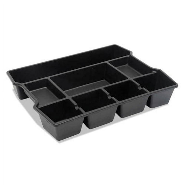 High Capacity Drawer Organizer, Eight Compartments, 14.88 x 11.88 x 2.5, Plastic, Black High Capacity Drawer Organizer, Eight Compartments, 14.88 x 11.88 x 2.5, Plastic, Black