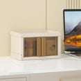 thumbnail image 3 of Sundries Storage Box Double Door Foldable with Phone Stand Desktop Sundries Office Storage Container Household Products, 3 of 5