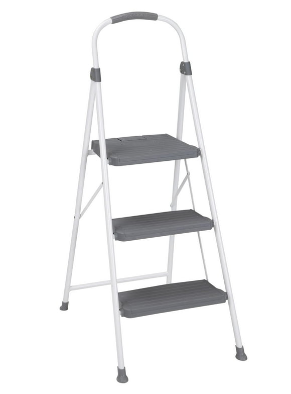 COSCO 3 Step Connection Step Stool ( White & Gray, 8ft 10in Max Reach)
