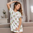 thumbnail image 3 of Rocae Mardi Gras Carnival1 for Nightgowns for Women Sleep Shirts Short Sleeve Nightshirt Pullover Nightdress, 3 of 6