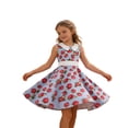 thumbnail image 4 of FYDUU Robes Filles Sans Manches Années 50 Vintage à Pois Robe de Soirée Rétro Col Peter Pan Décontractée Robe d'Été Quotidienne, 4 of 4