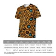 thumbnail image 6 of Men's Leopard Print T Shirt, All Over Animal Print Short Sleeve Crewneck Tee, Lightweight Breathable Casual Fashion Shirt,4XL, 6 of 7