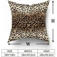 thumbnail image 5 of Brown Leopard Pillow Cover 18x18 Inches Cheetah Throw Pillows Set of 2 Soft Cotton Leopard Print Decorative Throw Pillow Covers for Home Couch Sofa Bedroom Livingroom, 5 of 6