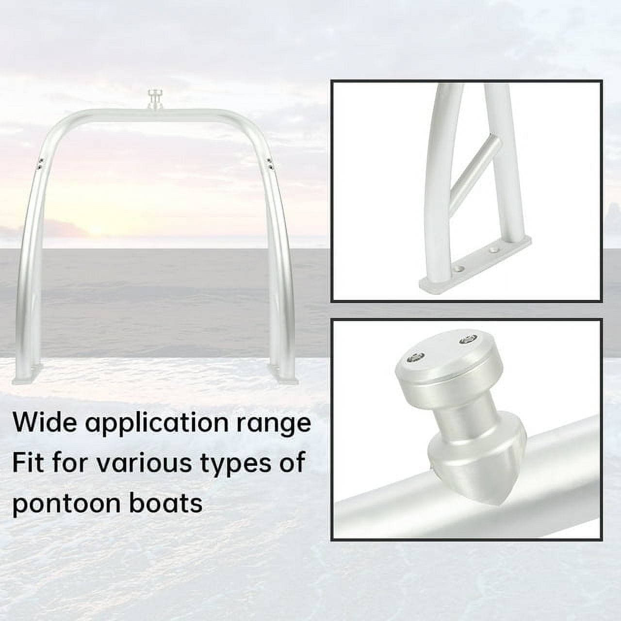 Kojem Universal Rear Ski Tow Bar Tower for Pontoon Boats Pylon Outboard Motor Pylon Pole Aluminum