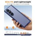 thumbnail image 3 of Vizvera for Samsung Galaxy Z Fold 7 Case with Hinge Protection,Screen Protector,Ultra-Thin Skin Feel Translucent Frosted,Wireless Charging,Shockproof Cover-Blue, 3 of 8