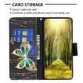 thumbnail image 4 of iPhone 14 Pro Max Case Cute Embossed Pattern Premium Leather Wallet Cover Flip Stand Credit Card Slots Pocket Holder Magnetic Closure Folio Case for iPhone 14 Pro Max, Big Butterfly, 4 of 8