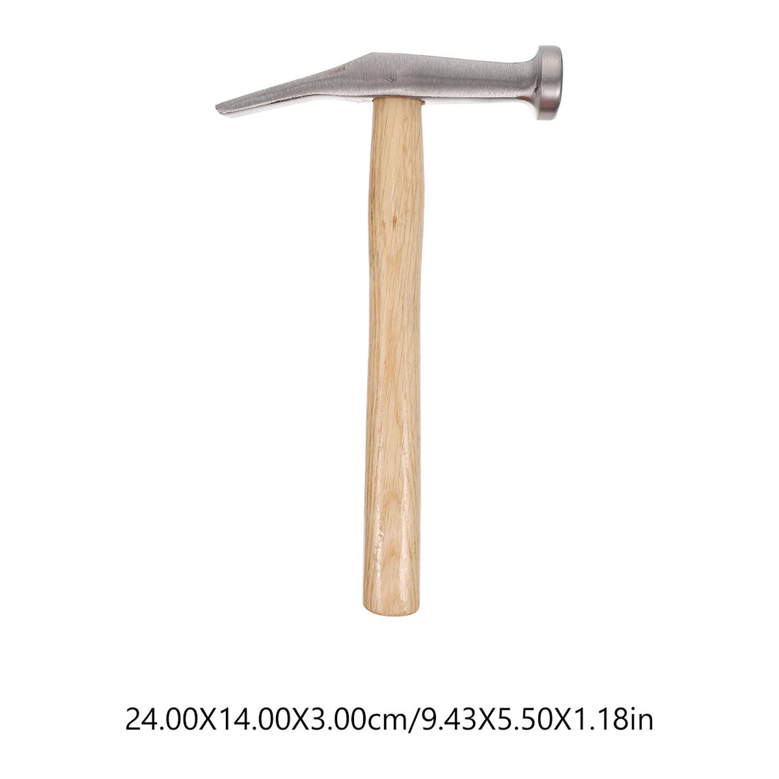 SKISUNO Portable Steel Hammer Khaki Wooden Handle for Shoe Making 2Pcs