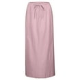 thumbnail image 6 of WENWU Linen Maxi Skirts for Women Trendy Summer Comfy Drawstring Waist A Line Skirts Cute Boho Long Flowy Skirts Skater Skirt plus Size Women's Skirts, 6 of 7