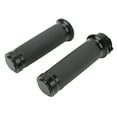 1 Pair 25mm Motocycle Handlebar Grips Black Comfortable Grasp Anodized