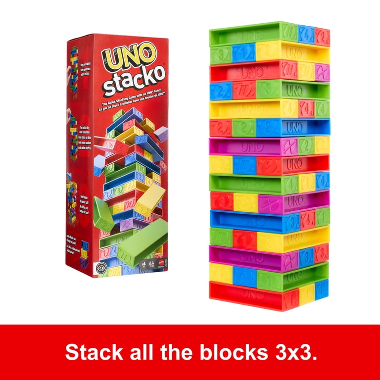 UNO Stacko Game, 45 Colored Blocks Tower Challenge photo 3