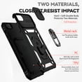 thumbnail image 5 of Allytech Rotatable Ring Holder Case for iPhone 7 / 8 / SE 2022 & 2020 - Military Grade Drop Protection - Slide Camera Cover - Heat Dissipation - Anti-Scratch Case Support Magnetic Car Mount, Black, 5 of 8