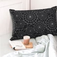 thumbnail image 4 of Honeii Spider Web Black Print Pillow Cases,Plush Throw Pillow Covers,Decorative Pillowcase for Sofa, Couch, Living Room-14"x20", 4 of 6