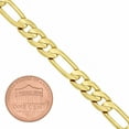 thumbnail image 3 of 6.8mm 14k Yellow Gold Plated Flat Figaro Chain Necklace, 36 inches, 3 of 7