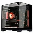 thumbnail image 3 of Hoengager Horizon Gaming PC -AMD Ryzen 7 5700G 8-Core 3.8 GHz-RX 6500 XT 4GB -16GB DDR4 RAM-1TB PCIe SSD -WIFI &Bluetooth -RGB Fans-Windows 11 Pro Desktop Computer-Black, 3 of 9