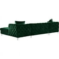 thumbnail image 3 of Meridian Furniture Gail 3pc Velvet Sectional in Green, 3 of 7