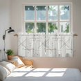 thumbnail image 3 of Modern Geometric Tier Curtains 36 Inch Length, Minimalist Lines Polka Dots Abstract Beige Cafe Short Curtains for Bathroom Over Sink, Small Kitchen Curtain Light Filtering Drapes 2 Panels 27.5"Wx36"L, 3 of 8