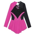 thumbnail image 5 of Xnihocha Kids Girls Sequins Floral Gymnastics Leotard Figure Ice Skating Dress Dance wear Hot Pink 8, 5 of 7