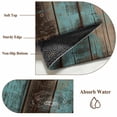 thumbnail image 6 of Teal Wood Grain Washable Area Rug 3x5 Farmhouse Board Retro Vintage Strip Low-Profile Large Area Rugs with Non Slip Backing Indoor Floor Carpet for Entrance Living Room Bedroom Home Office, 6 of 9