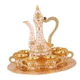 thumbnail image 4 of European Set Metal Glass Jug Set Serveware Antique Turkish Set Vintage Aureate White, 4 of 9