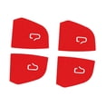 thumbnail image 2 of Juego de 4 pomos decorativos para puertas de coche, de ante resistente a los arañazos, fáciles de usar. Rojo, 2 of 8