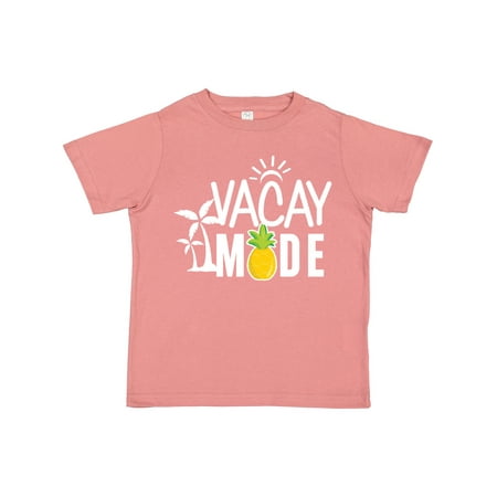 

Inktastic Vacay Mode with Palm Trees Sun and Pineapple Gift Toddler Boy or Toddler Girl T-Shirt