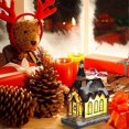 thumbnail image 4 of Christmas House Exquisite Luminous Resin Cottage, Snow Village Houses Miniature Christmas Resin House Exquisite Mini Led Flashing Resin House, 4 of 5