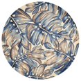 thumbnail image 1 of HomeRoots 349718 Tapis Rond en Laine Bleu 5 Pi. 6 Po., 1 of 1