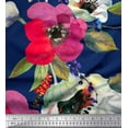 thumbnail image 1 of Soimoi Rayon Fabric Leaves & Poppy Flower Print Fabric by the Yard 56 Inch Wide, 1 of 1
