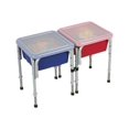 thumbnail image 1 of ECR4Kids Assorted Colors Sand and Water Adjustable Activity Play Table Center with Lids, Square (2-Station), 1 of 3