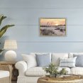 thumbnail image 2 of Stupell Industries Peachy Seashore Sunset Gold Framed Floater Canvas Wall Art design by Mike Jones, 17 x 25, 2 of 9
