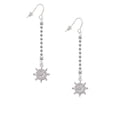 thumbnail image 2 of Delight Jewelry Silvertone AB Crystal Ship Wheel - Direction - Silver-tone Long Sparkle Dangle French Earrings, 2 of 4
