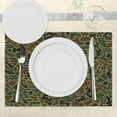 thumbnail image 3 of Ambesonne Camo Place Mats Set of 4, Summer Grungy Pattern, Standard Size, Khaki Green Brown, 3 of 6