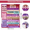 thumbnail image 3 of Mom Gifts Blanket,Gifts for Mom Birthday Gifts Idea,Warm Mother Birthday Gifts from Daughter Son,Best Mom Ever Gift Blanket for Living Room Travel,to My Mom Soft Fleece Throw Blanket 60" x 50", 3 of 5
