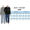 thumbnail image 5 of GENTS BLISS Men Pajamas Set Long Sleeve 2 Piece Set Crewneck Shirts with Pocket and Plaid Soft Bottoms Sets Sleep Pajamas for Men, 5 of 7