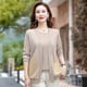 thumbnail image 2 of Ropa de mujer de mediana edad y mayor, cárdigan de punto nuevo de primavera, abrigo de dos piezas, ropa interior, traje, ropa joven, 2 of 5