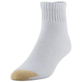 thumbnail image 3 of Calcetines GOLDTOE 656P de algodón, tobilleros deportivos, 6 pares, blancos, talla L, 3 of 5
